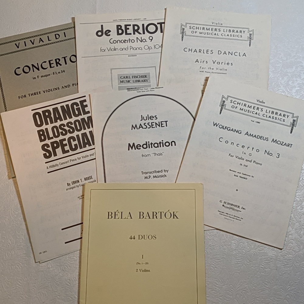 Vintage Sheet Music - Violin - Lot of 7
